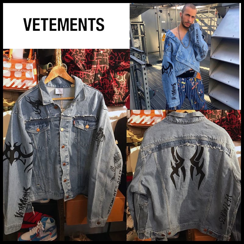 新品タグ付き☆18AV☆VETEMENTS × Levi's トライバルプリント 再構築 ...