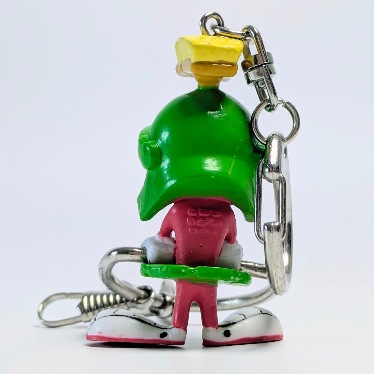 ☆VINTAGE 1996☆【 Looney Tunes ( ルーニーテューンズ ) 】 マービン・ザ・マーシャン PVCフィギュアキーホルダー リングクリップ 〚アメリカン雑貨 アメトイ〛