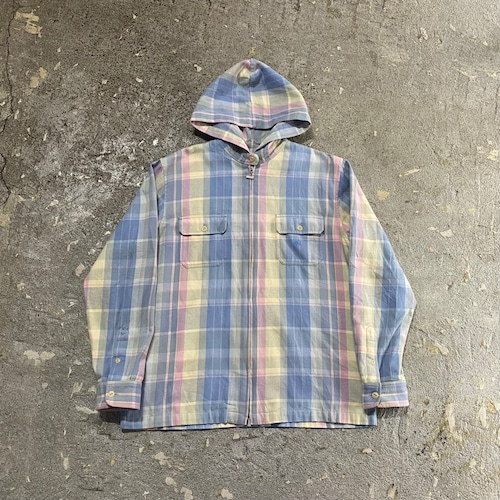 00s LAUREN RALPH LAUREN full zip flannel shirt hoodie【仙台店】