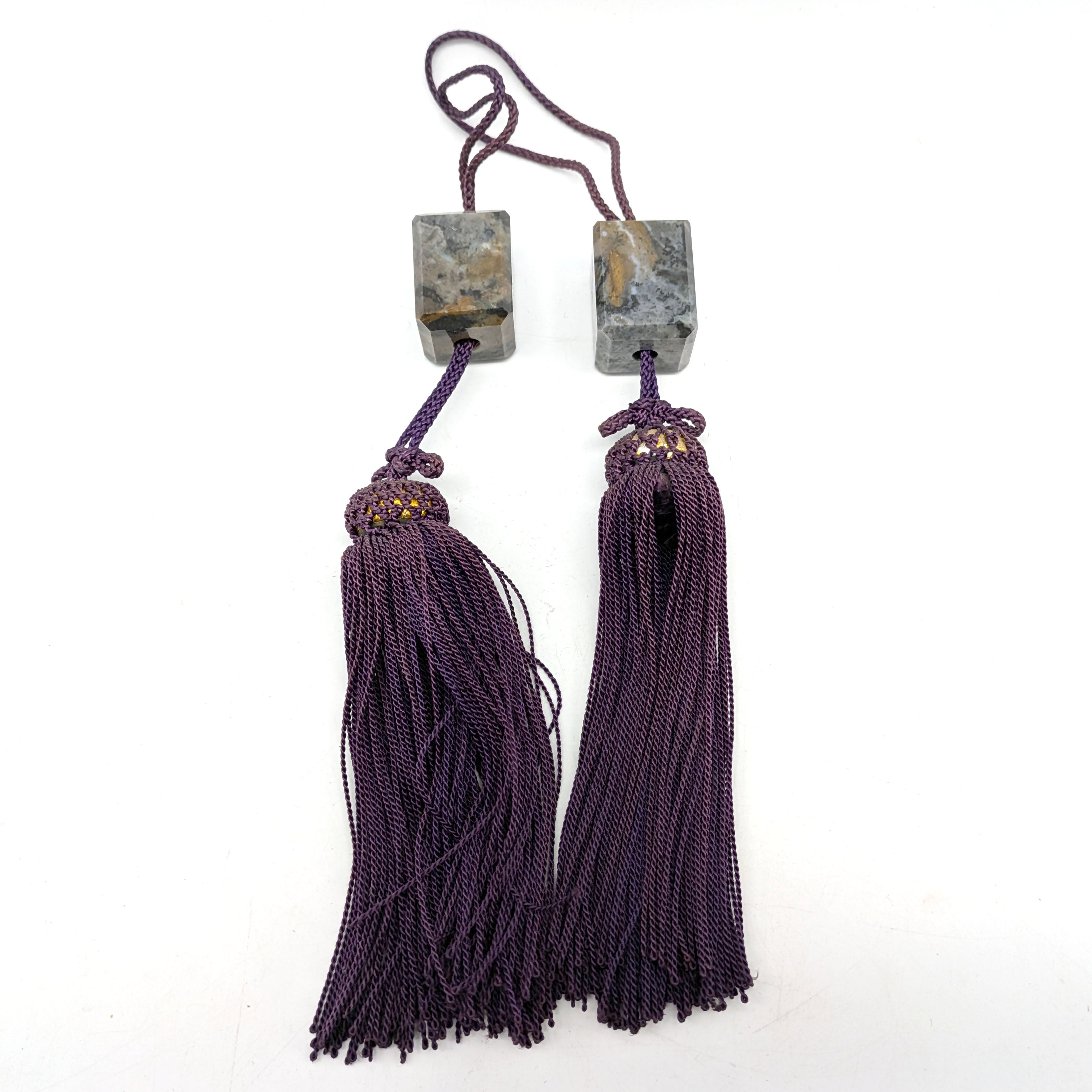 高級石材・風鎮・掛軸用・2組セット・No.241204-20・梱包サイズ60