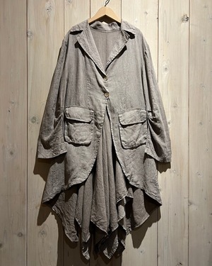 【a.k.a.C.a.k.a vintage】Beautiful Drape Vintage  Loose Long Jacket