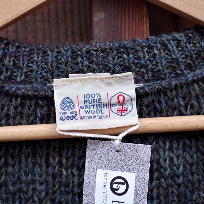 90s  HAMMER イギリス製 ブリティッシュセーター ミックスニットXL▢素材ウール100%▢実寸