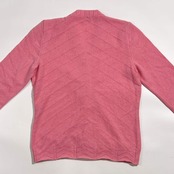 カシミヤ100% イタリア製 Hermille エルミーユ デザインボタン Vネック ニット カーディガン 44/ピンク系 レディース レトロ