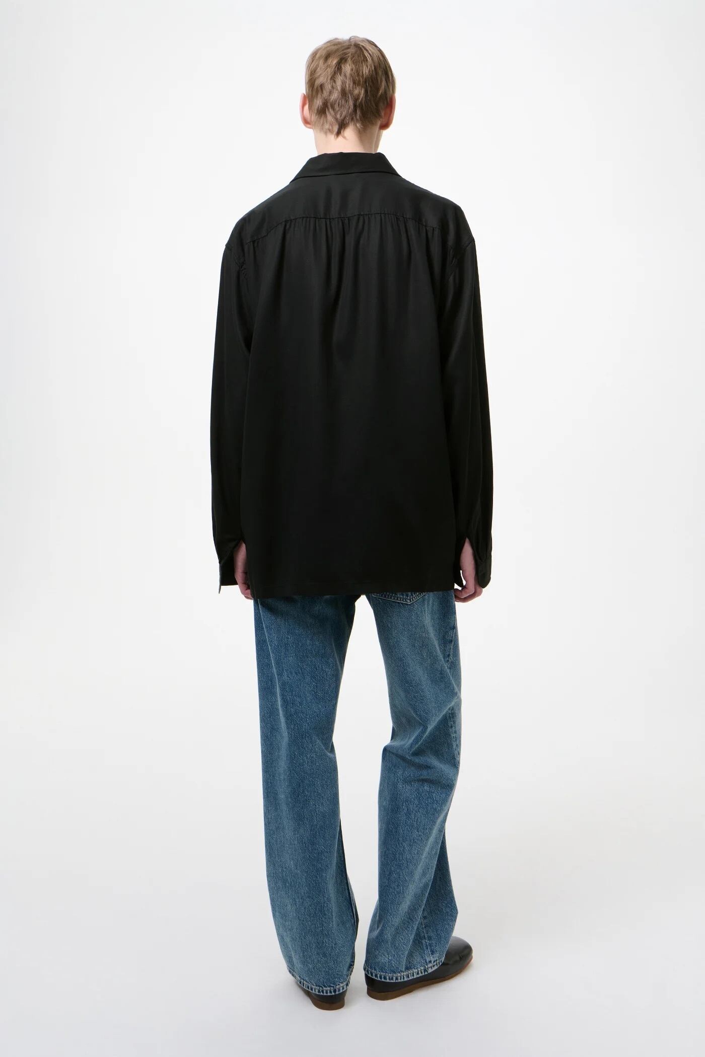 OUR LEGACY EVERY SHIRT Draping Black Lyocell M2262EDB | BEST