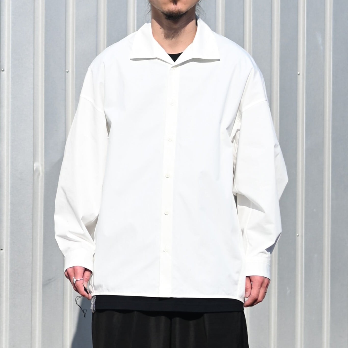 Nonnotte / Draping Open Collar Shirt Type A | GANKO