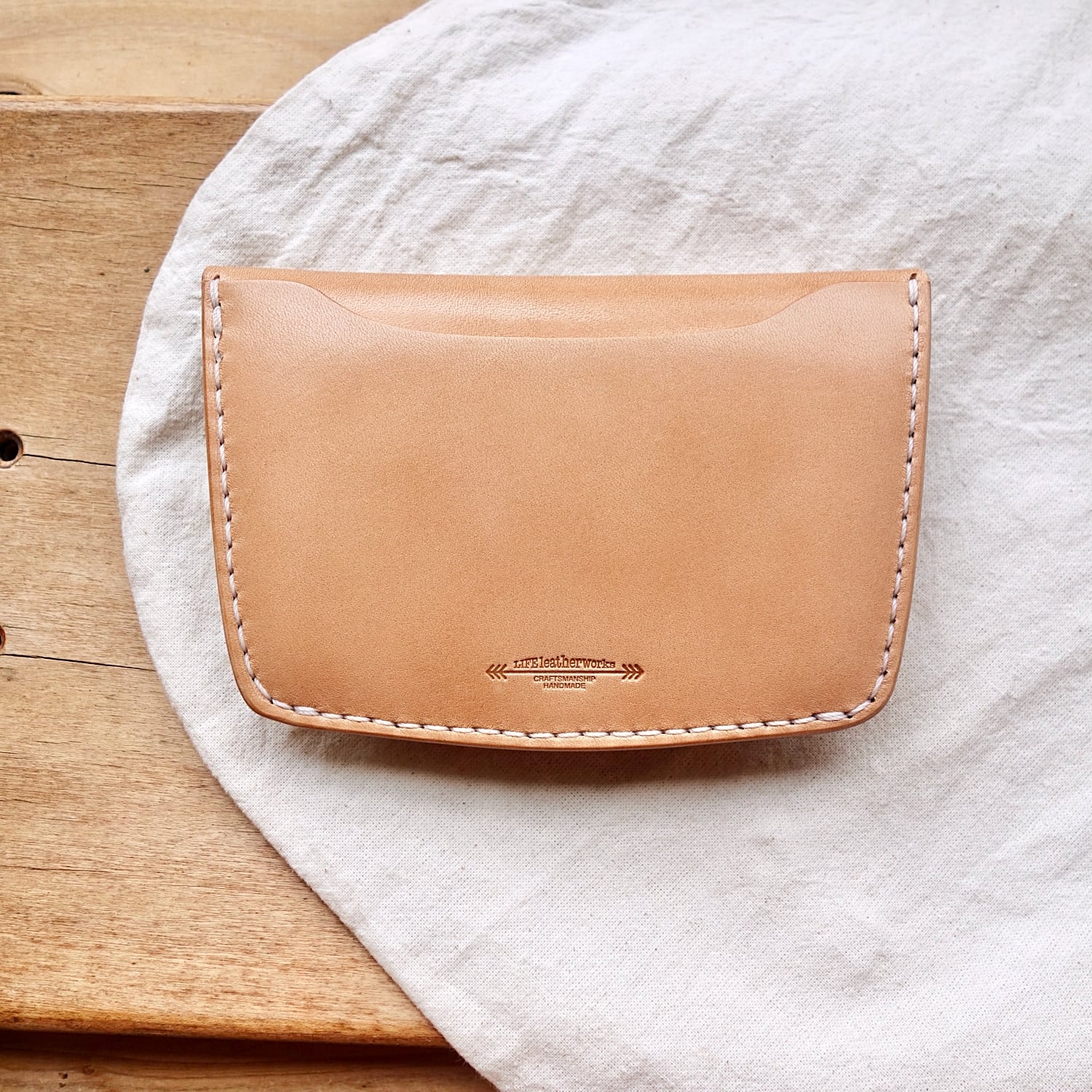 革財布 S-039 レザーウォレット シンプル ヌメ革 | LIFE leatherworks