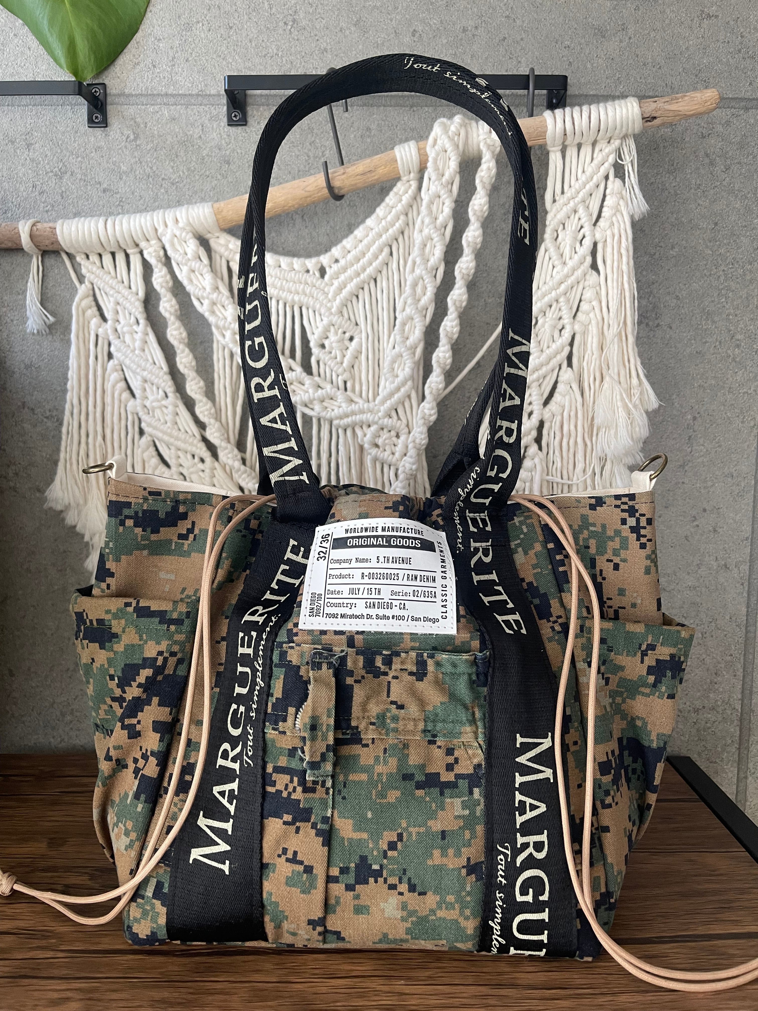 USARMY 米軍迷彩服リメイクトートバッグ | Cerulean
