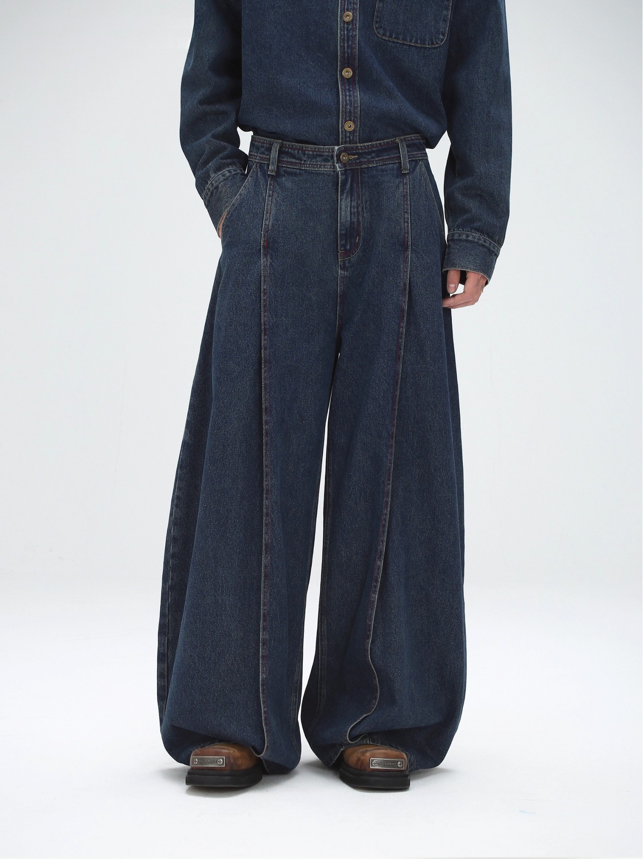 BOOGOOVOGUE Cone Denim Wide Pants