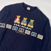 Karl Helmut カールヘルム クマ デザイン スウェット トレーナー L/ネイビー ピンクハウス