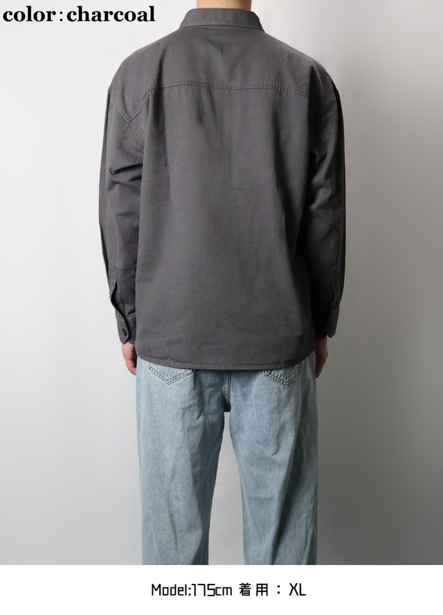 rabbit with ears grabbed Long sleeve shirt（ラビット ウィズ イアーズ グラブド ロング スリーブ シャツ)【Charcoal】