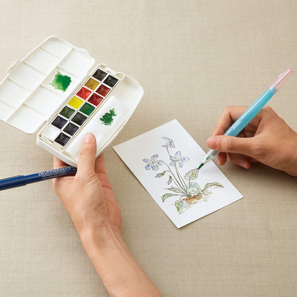 呉竹(Kuretake) 絵の具セット 透明水彩セット フィス KG301-1 14色