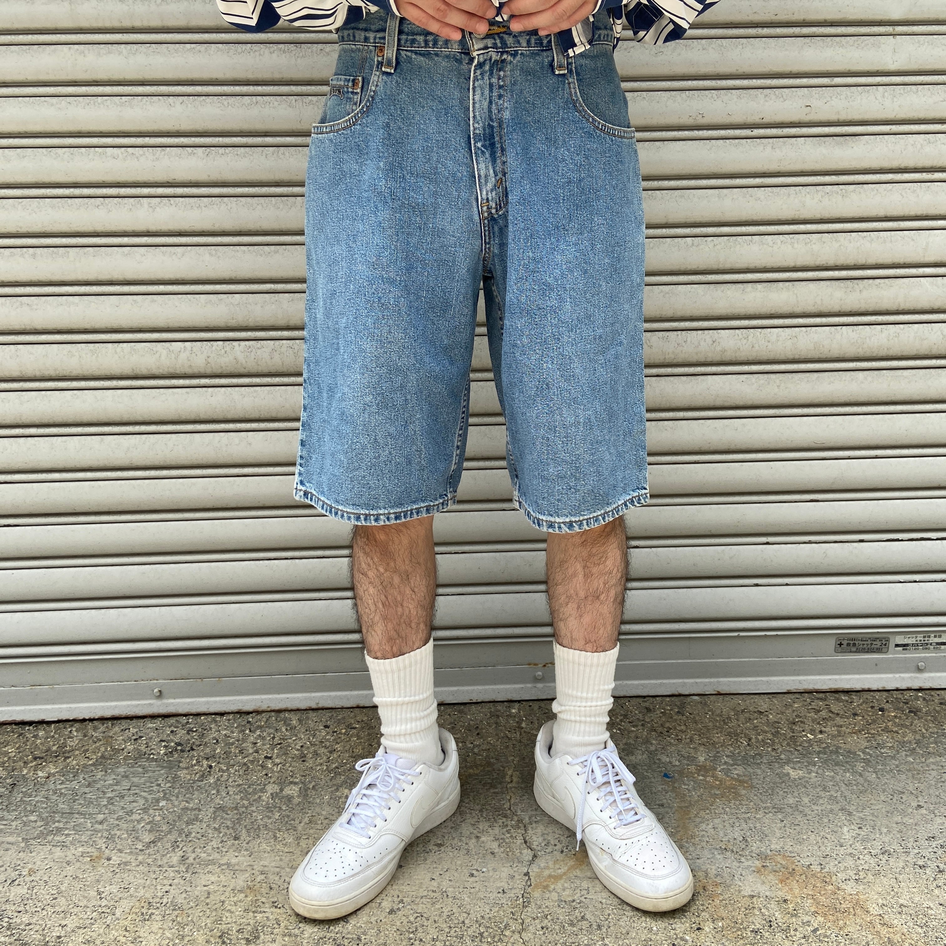 90s Levi's バギーデニムショーツ ショートパンツ アイスブルー W29