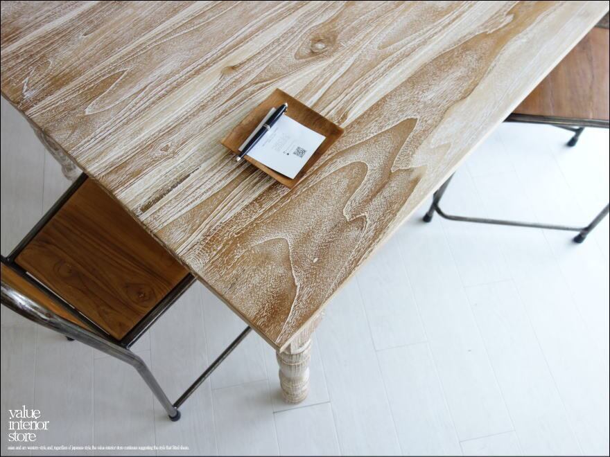 オールドチーク総無垢 ダイニングテーブルLW 食卓テーブル デスク