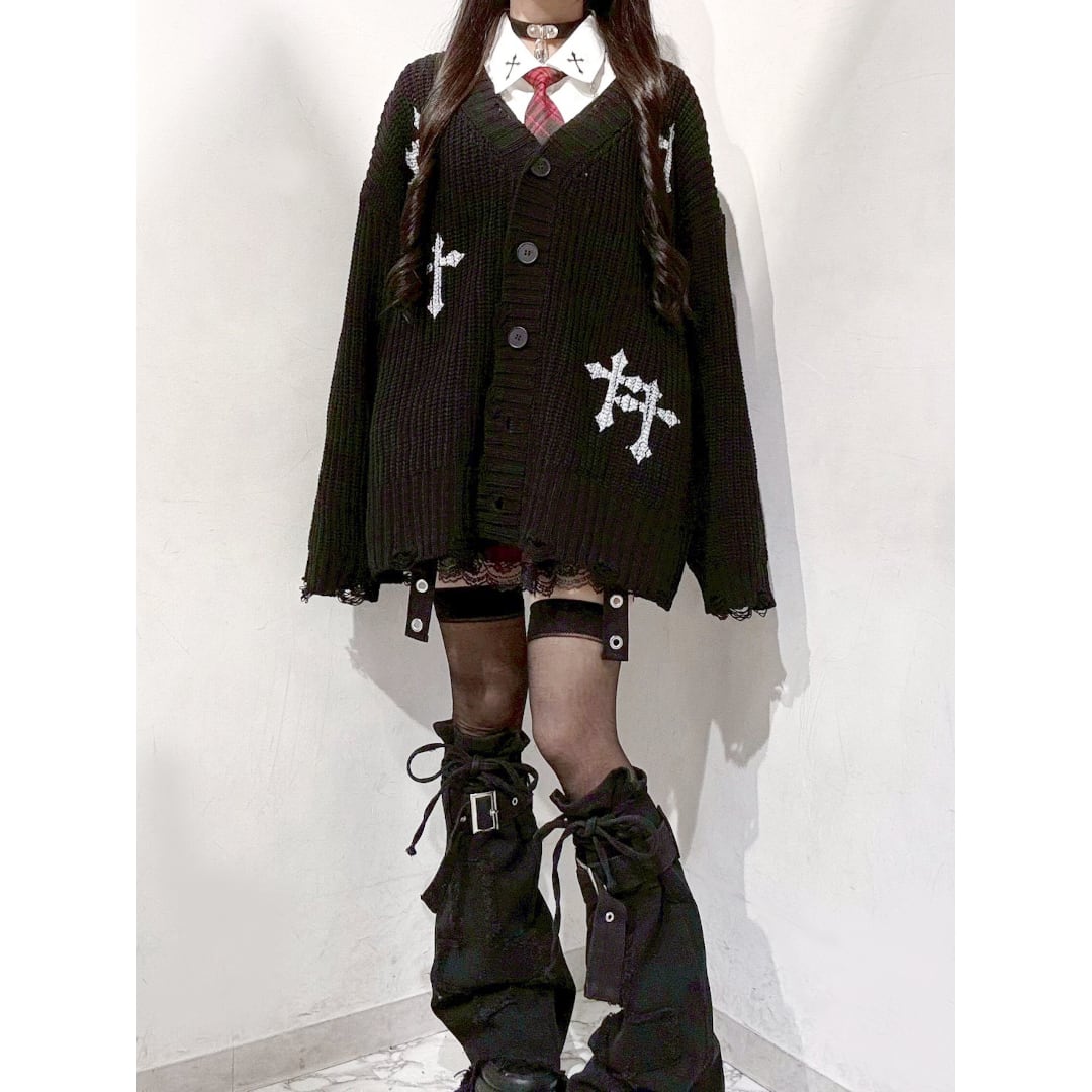 2/18 完売GREY再入荷！】新作☆クロスニットカーディガン