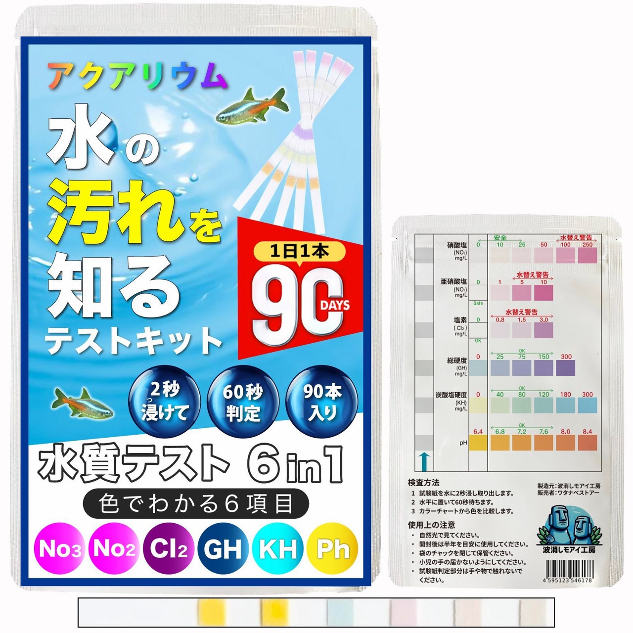 水の汚れを知る【90日用】水質テストキット