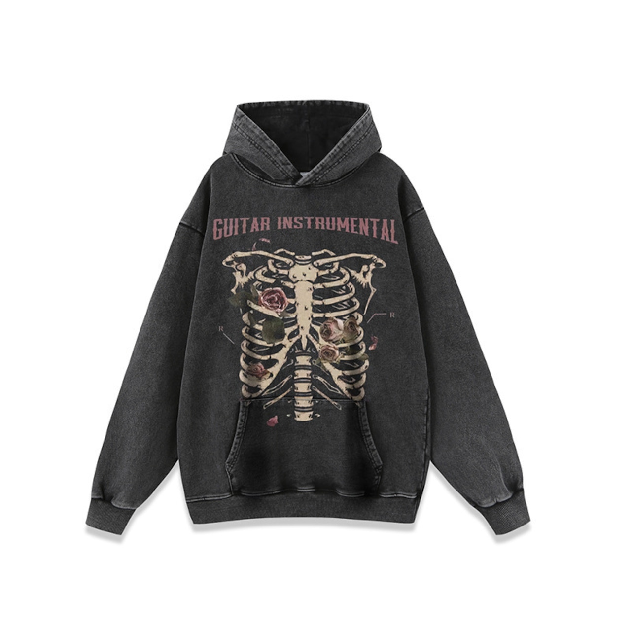 VINTAGE ストリート 花と骸骨 パーカー/スウェット T1119