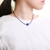 琥珀とターコイズの相性抜群 ラピスラズリ・琥珀・ターコイズネックレス ne1113