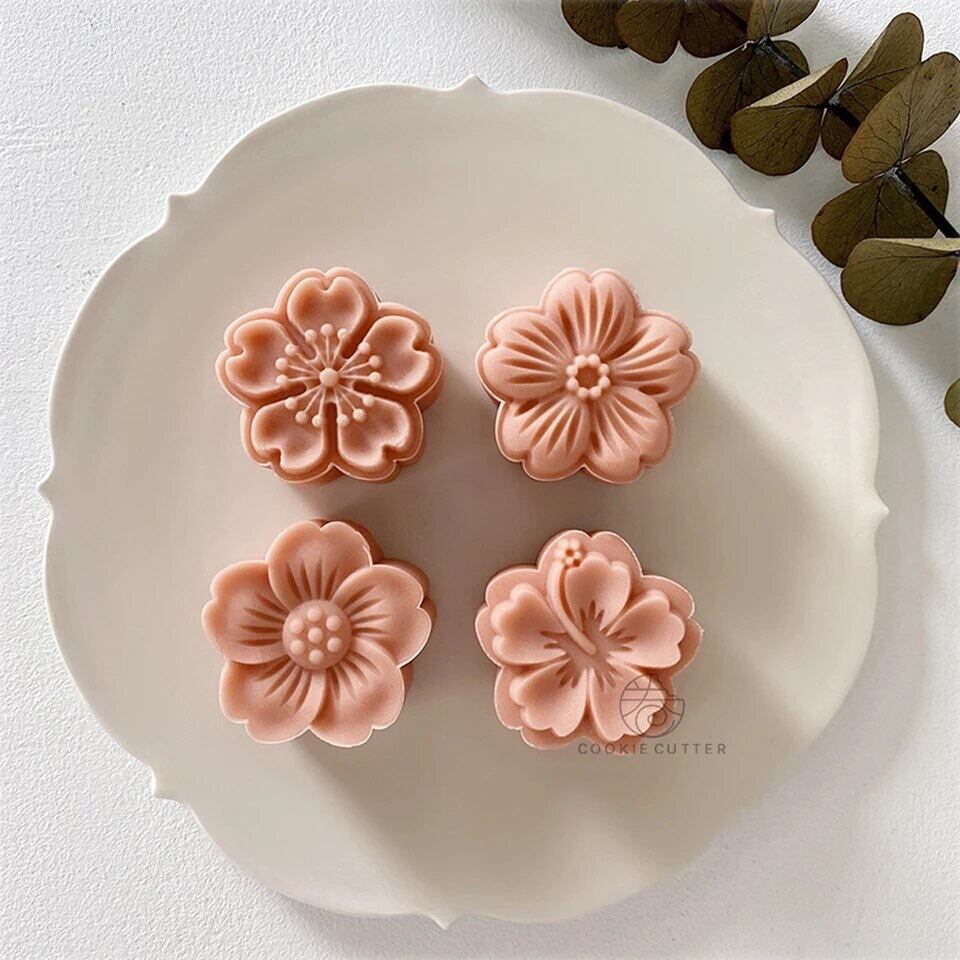 桜の花のクッキー・ケーキ型　4ピースセット
