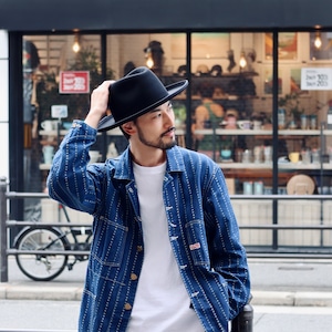 BRUH WOOL FLAT BRIM FEDORA HAT