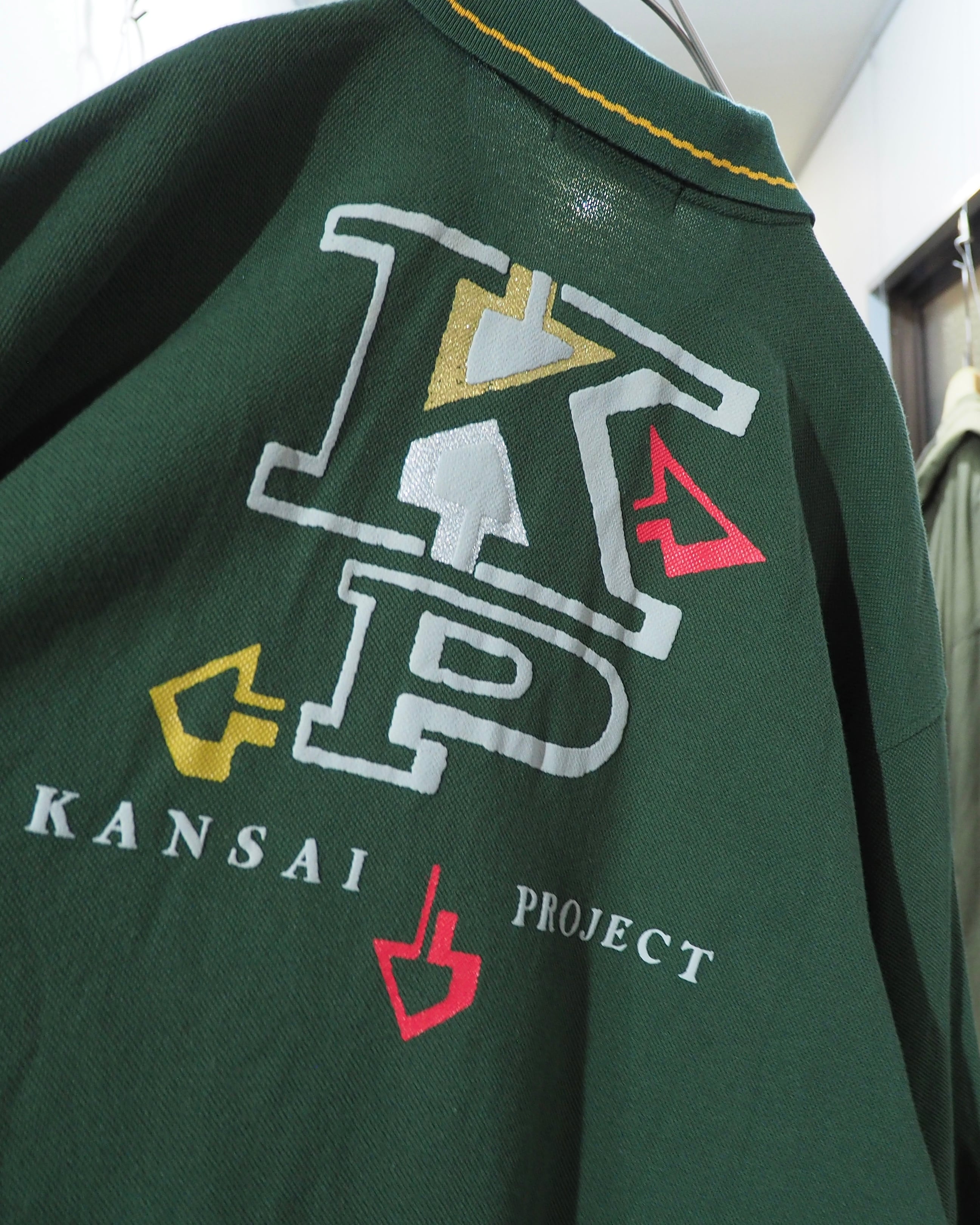 1990s " KANSAI PROJECT " ” 双竜 ” Embroidery vintage Long Sleeve Polo Shirt