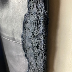 vintage GIANNI VERSACE side lace design leather pants