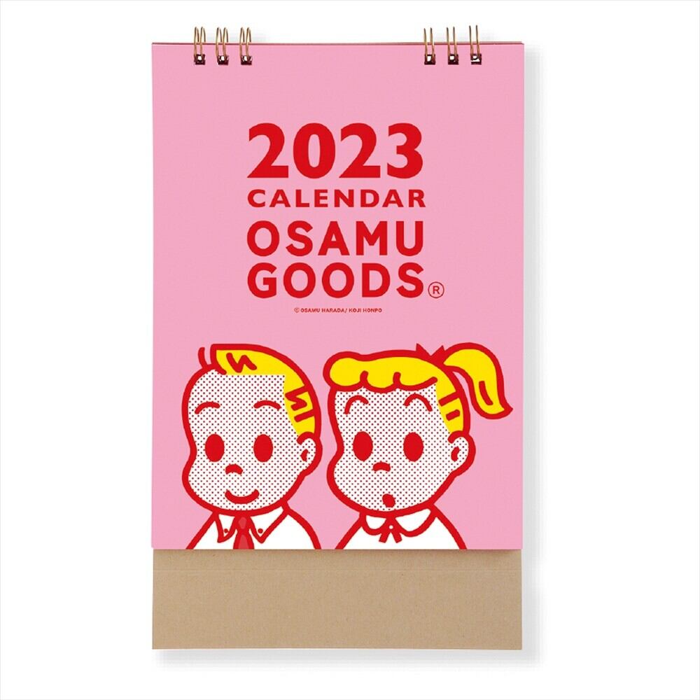 23 Osamu Goods オサムグッズ 卓上カレンダー 国内メーカー管理の海外製 アメリカンテイスト ポップ 女の子 男の子 動物 ファンシー イラストのカレンダー インテリア 海外紙もの シール チャトラッシュ