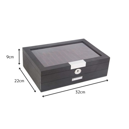 木製 23枠 ペンケース 万年筆 ペン収納ボックス 小物収納箱 大容量 おしゃれ 小物ケース