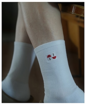 「am3:41」 Basketball Socks /History.02/ -White-