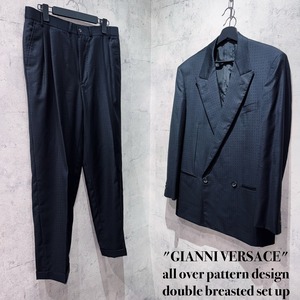 "GIANNI VERSACE"all over pattern design double breasted set up