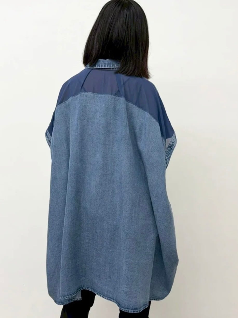 ジャケット・アウター CYNICAL Tencel denim drawstring shirt