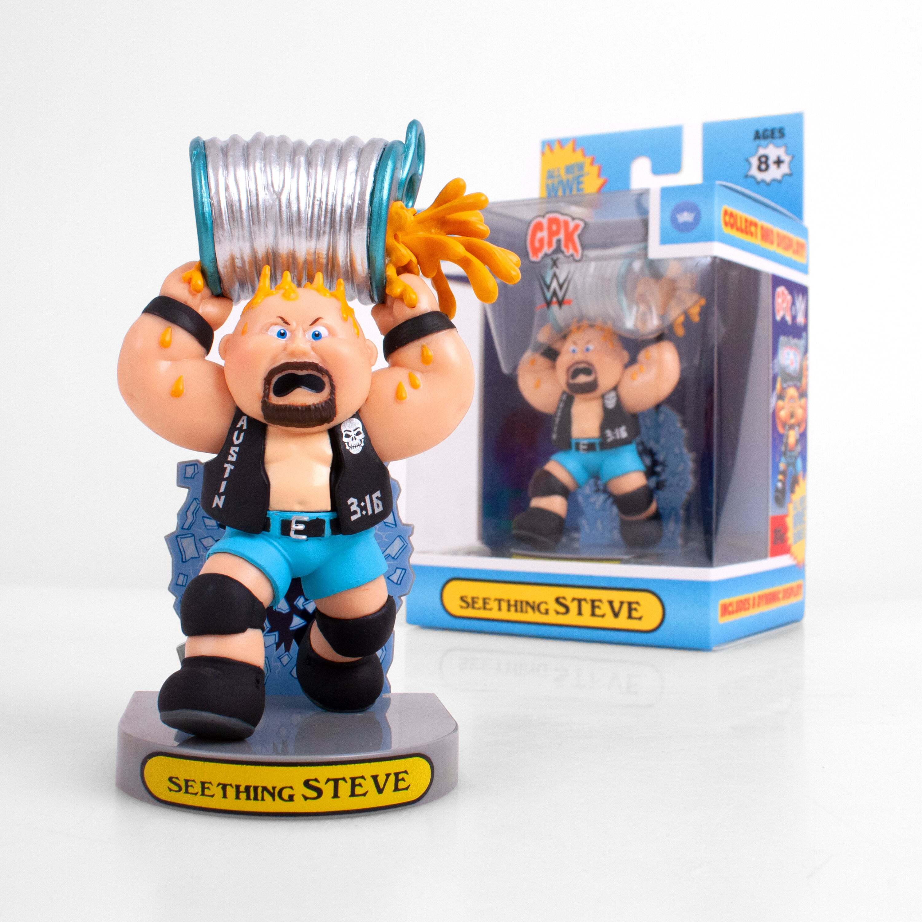 GPK ガーベッジペイルキッズ 3体セット フィギュア ソフビ 新品 GPK×WWE ガーベッジペイルキッズ シーシング スティーブ ビニール