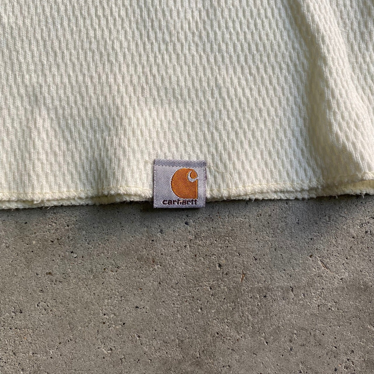 USA製 Carhartt カーハート 無地 サーマルロングTシャツ メンズL 古着 