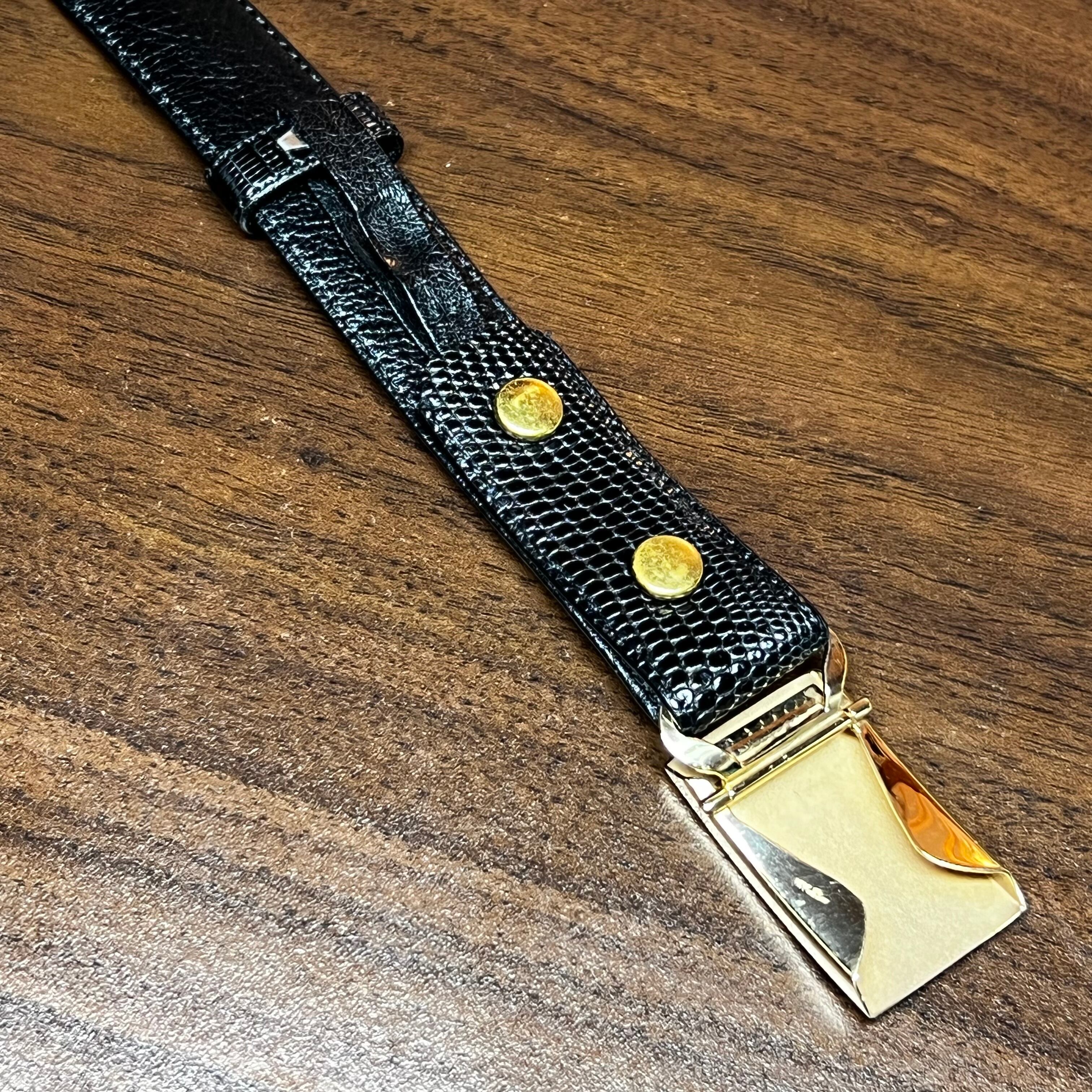 VINTAGE TIFFANY & CO. 14K Gold Engine Turned Slide Buckle VINTAGE TIFFANY & CO. 14K Gold Engine Turned Slide Buckle