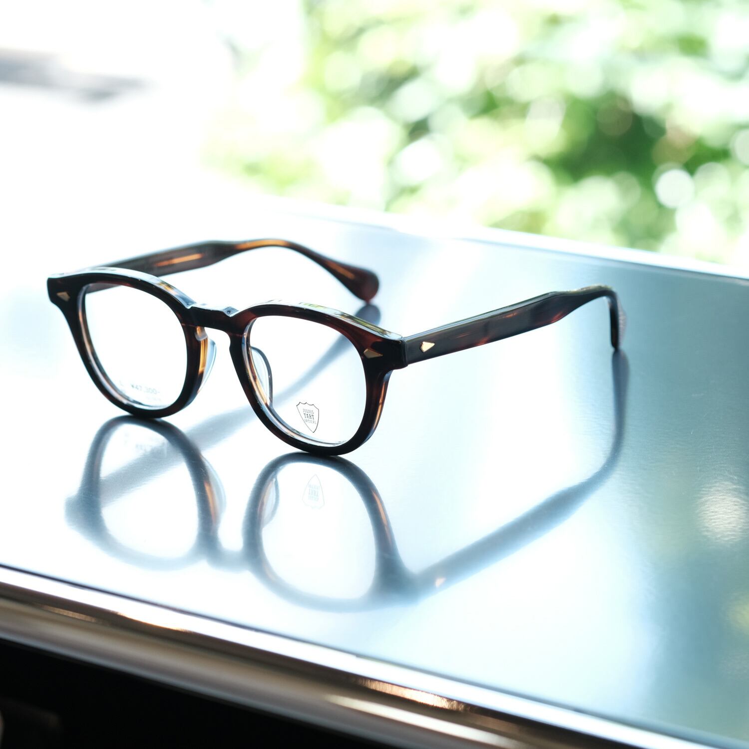 JULIUS TART OPTICAL】AR 48□22 Gold Edition - Deep Brown Sasa