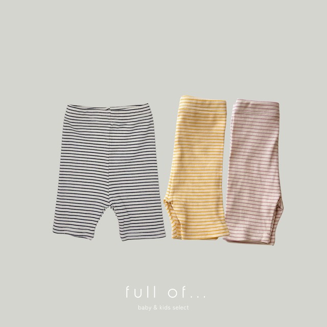 【即納】soybean stripe bike leggings #L0417