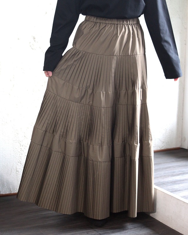 【hunch】プリーツティアードスカート　(260164)