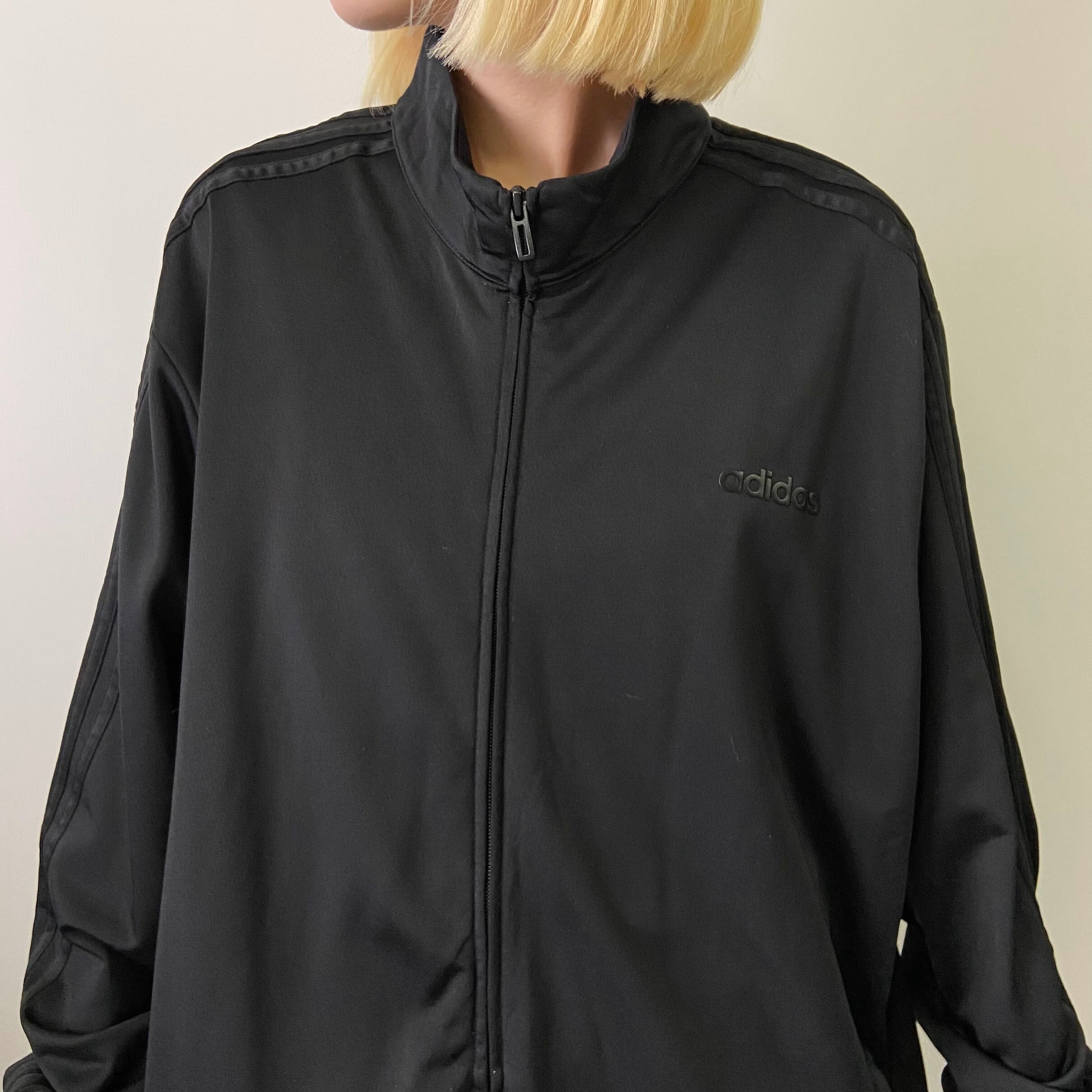 ビッグサイズ adidas アディダス ワンポイントロゴ 袖ライン トラック