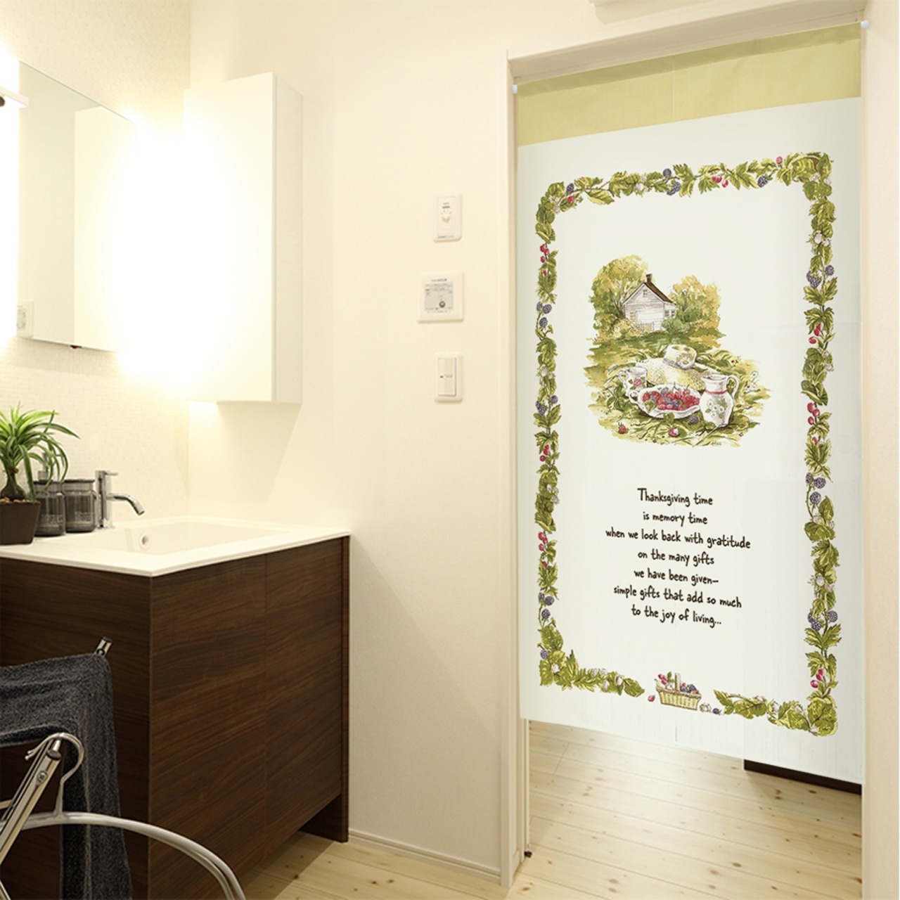 【受注生産】 のれん Thanksgiving_time 幅85ｘ丈150cm