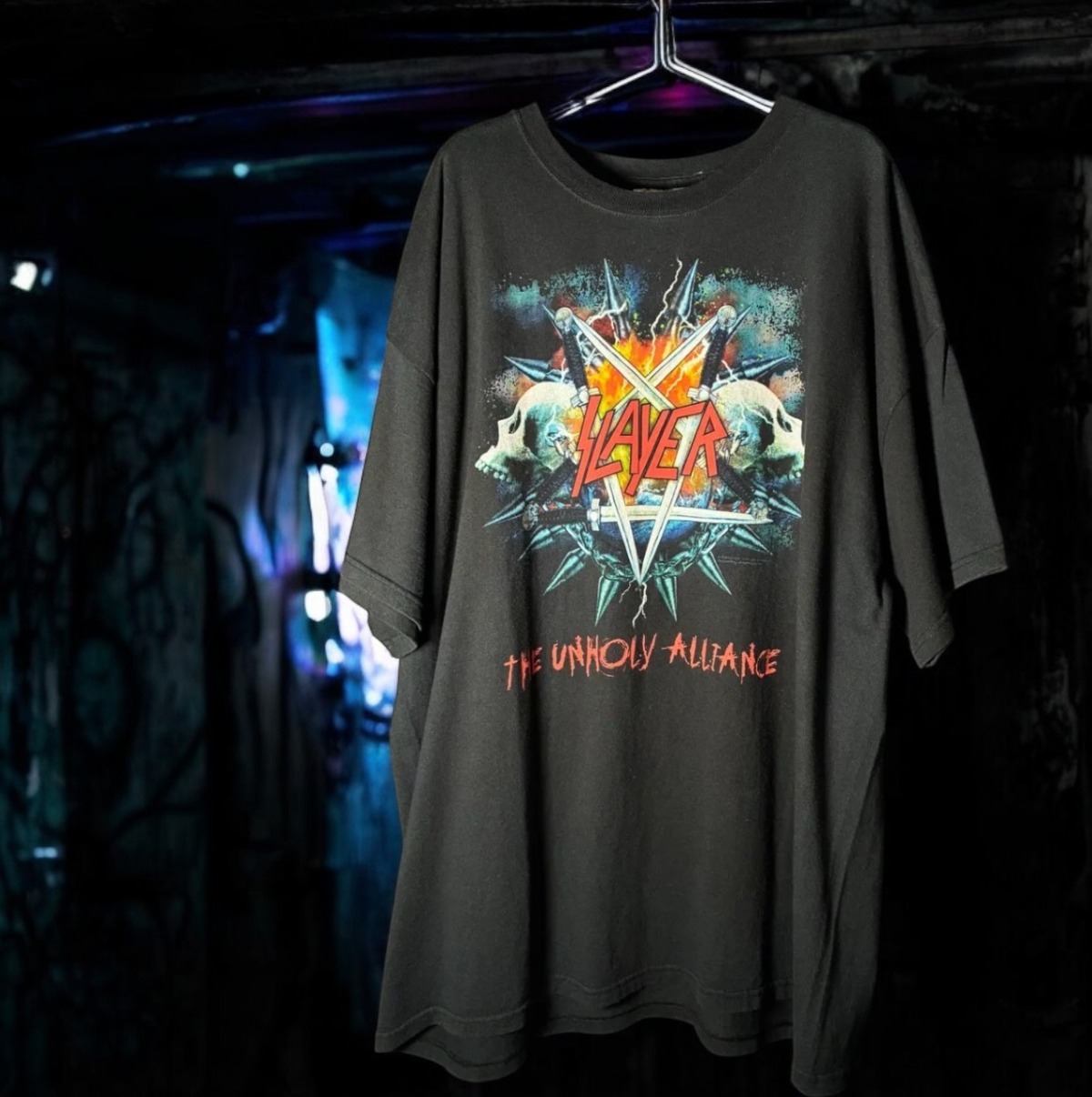 00s Hanes SLAYER Band Tee 2XL ヘインズ バンドTシャツ スレイヤー 黒 