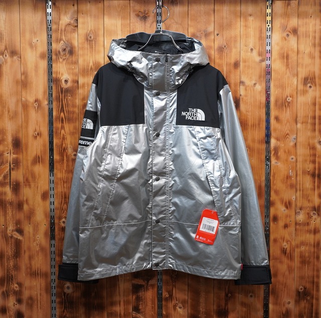 タグ付き 未使用 2018ss the north face supreme マウンテンパーカー M/METALLIC Silver MOUNTAIN JKT メタリックシルバー ノースフェイス