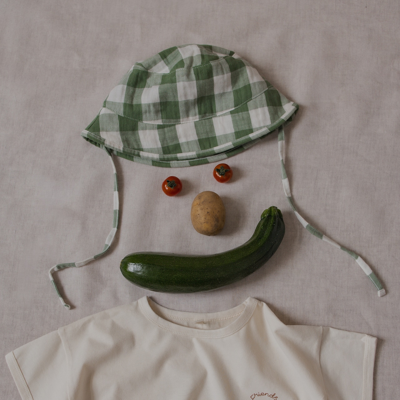 【即納】ORGANIC ZOO / Dill Gingham Bucket Sun Hat