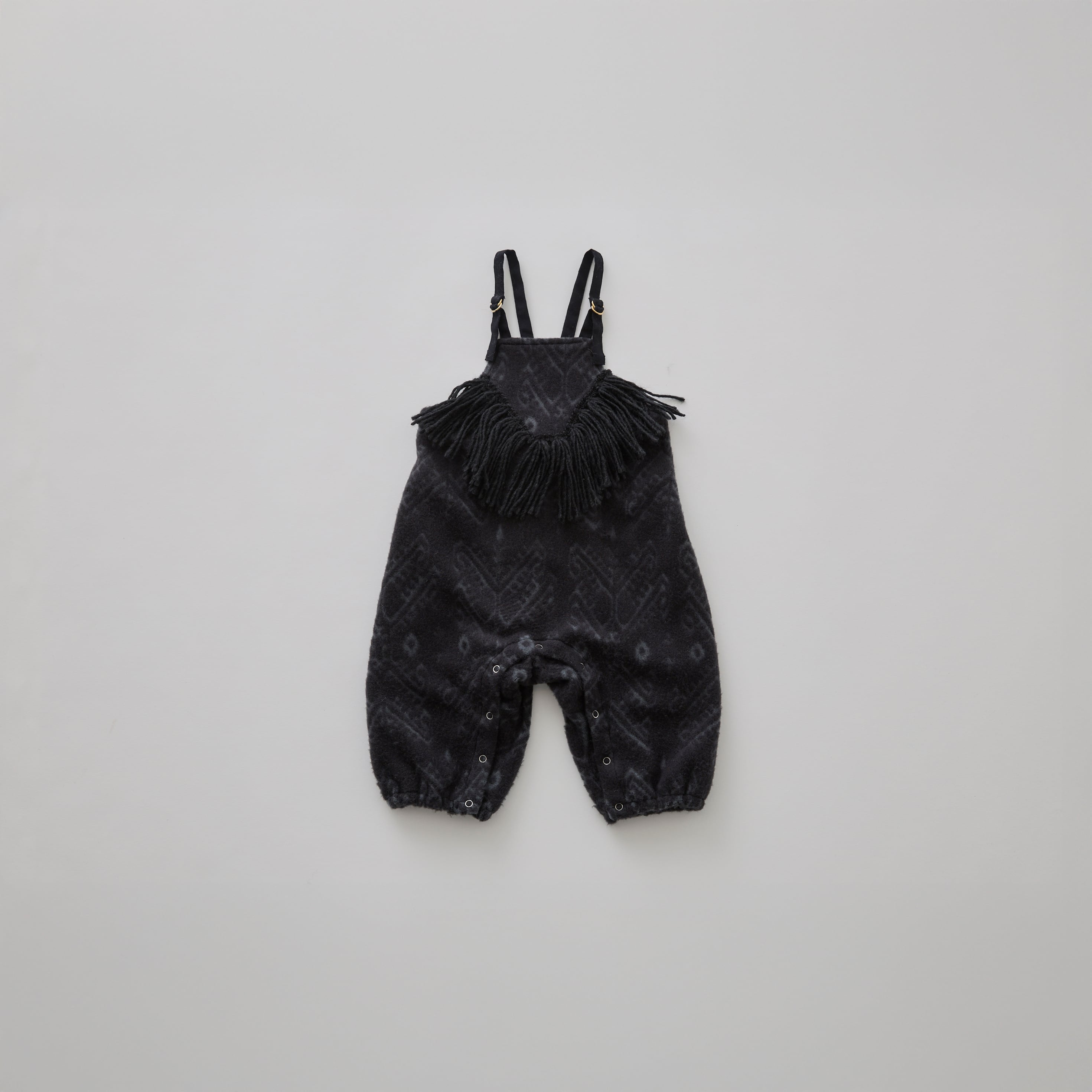 eLfinFolk(エルフィンフォルク)/ Snow Jacquard Rompers / black / 80,90cm