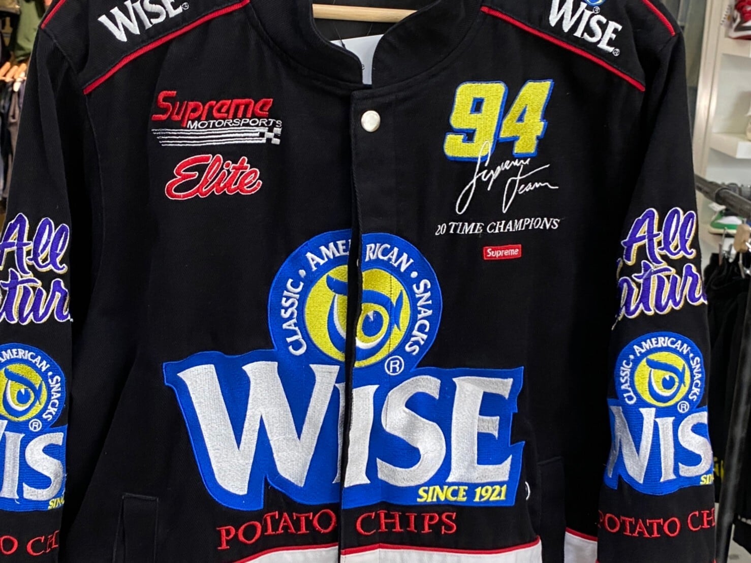 Supreme WISE RACING JACKET BLACK LARGE 19153 | BRAND BUYERS OSAKA