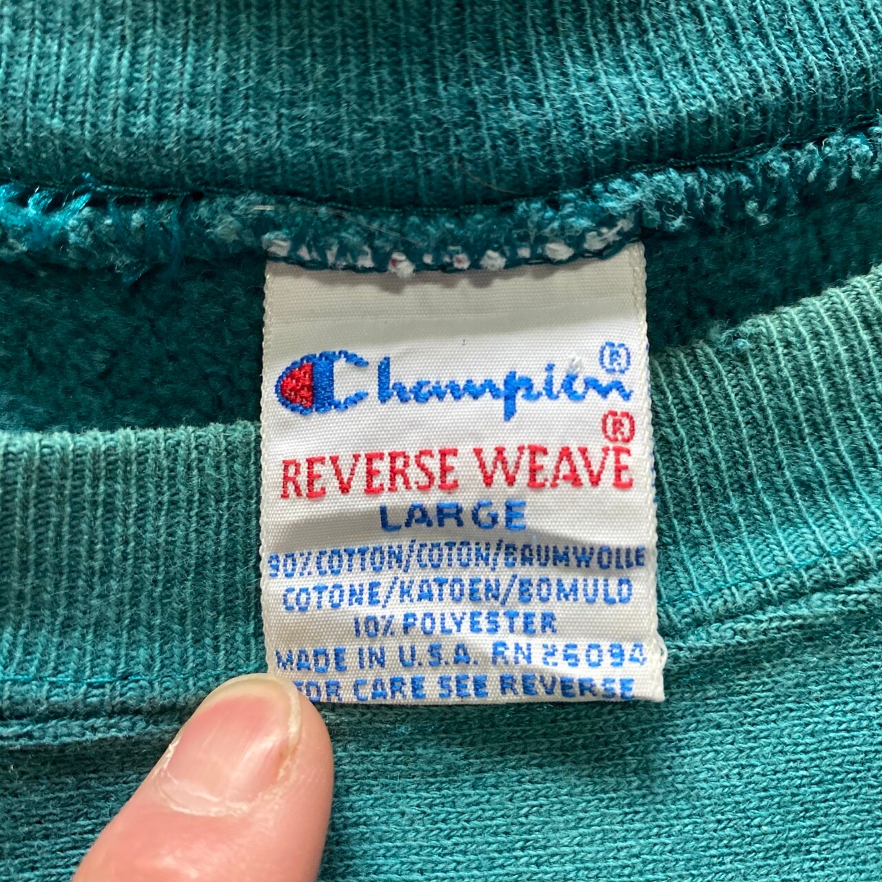 90年代 チャンピオン 刺繍タグ リバースウィーブ メンズL 古着 USA製 