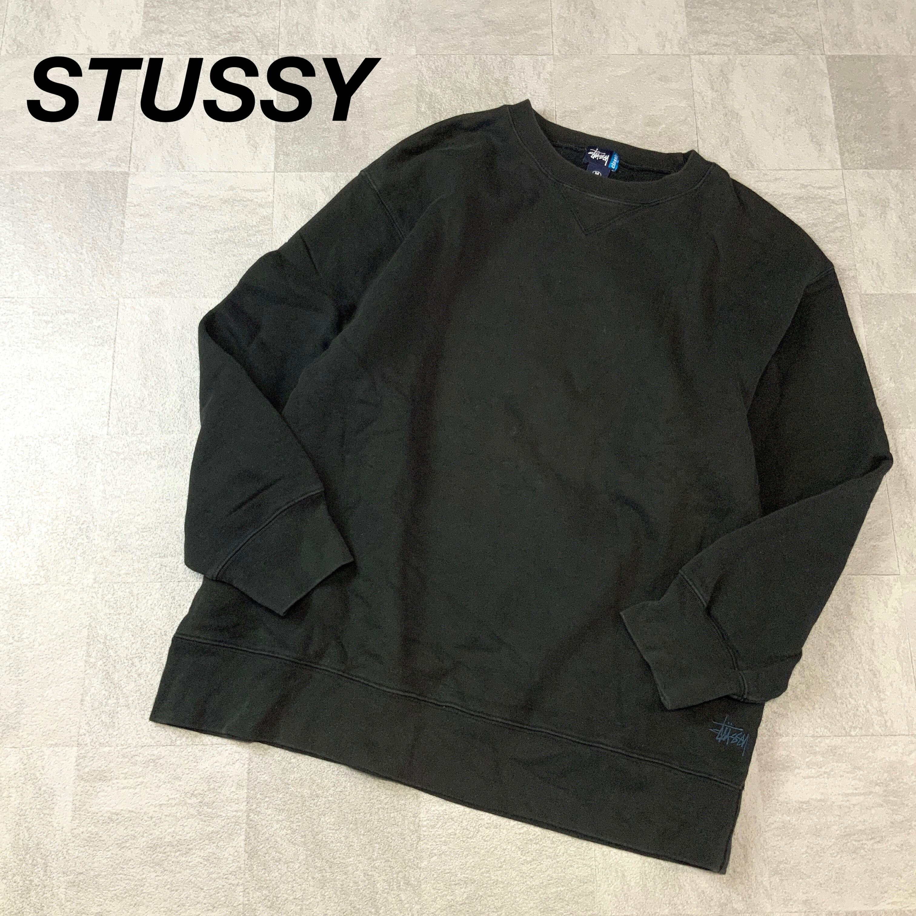 OLD STUSSY ステューシー ワンポイントロゴ刺繍 スウェット vガゼット