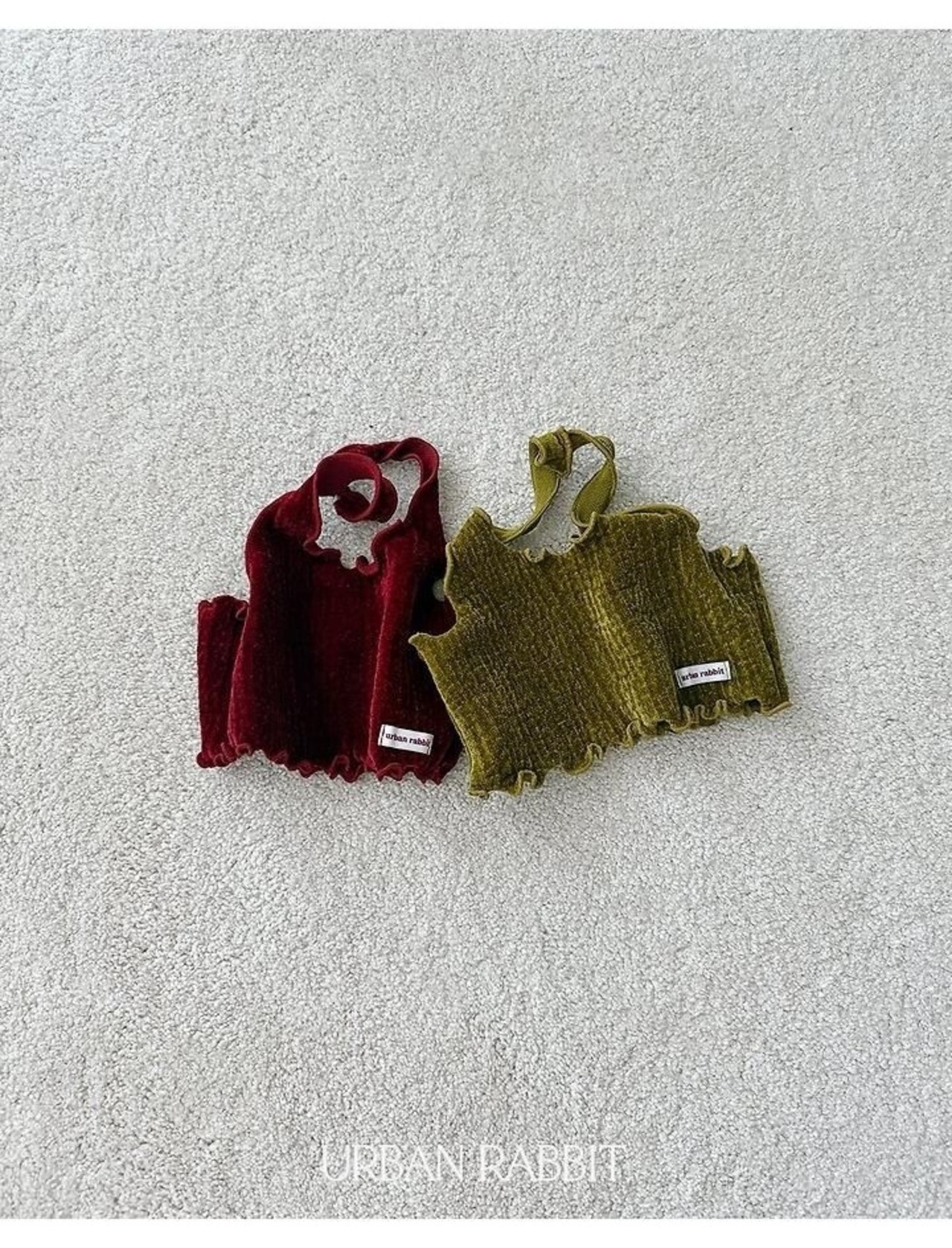 アーバンラビット / URBAN RABBIT / ベルベットホルタータンクトップ / 韓国子供服 / キッズ / 26winter〖取寄〗*XS~XL*