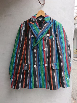 Sick and Tired "WOOL TROPICAL DOUBLE BREASTED JACKET" Mexican Stripe Color
