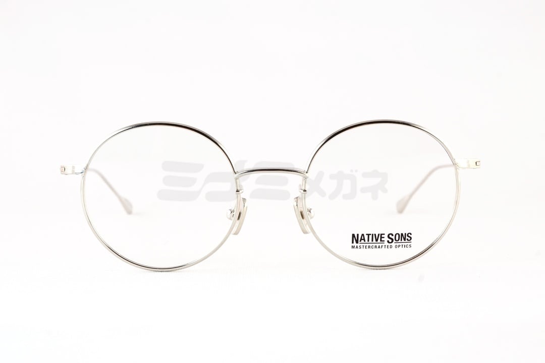 NATIVE SONS メガネ Seeger Col.Silver NSM-016F 45サイズ 47サイズ
