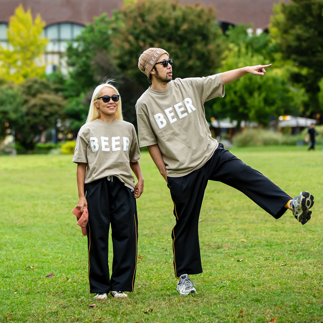 BEER ワンサイズ・サーカスパンツ ジャージ（男女兼用） | BEER