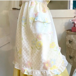 50's 60's vintage flower print apron